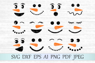 Christmas Snowman Faces