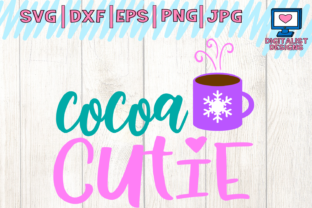 Cocoa Cutie, Hot Chocolate, Christmas, Snowflake for Crafts