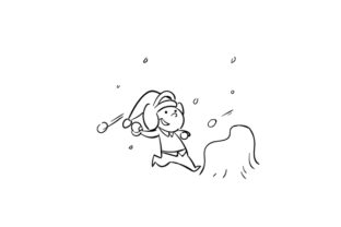 Cute Boy Christmas Illustration
