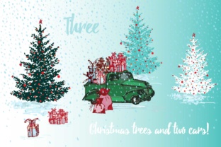 Hand Drawn Christmas Scratches Print Templates