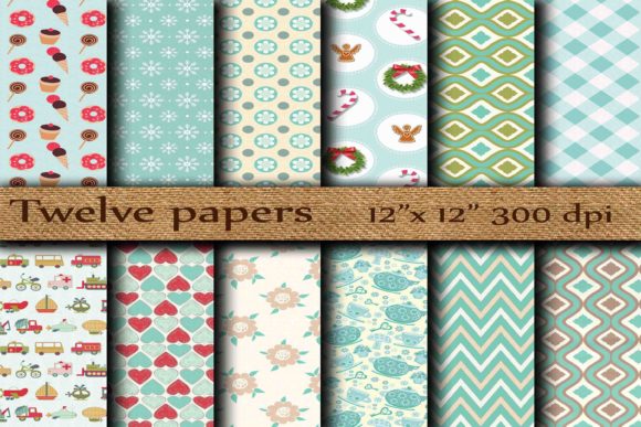 Kids Digital Papers Patterns