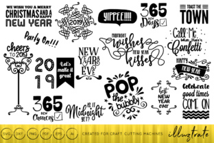 New Years 2019 Design Bundle for Crafts